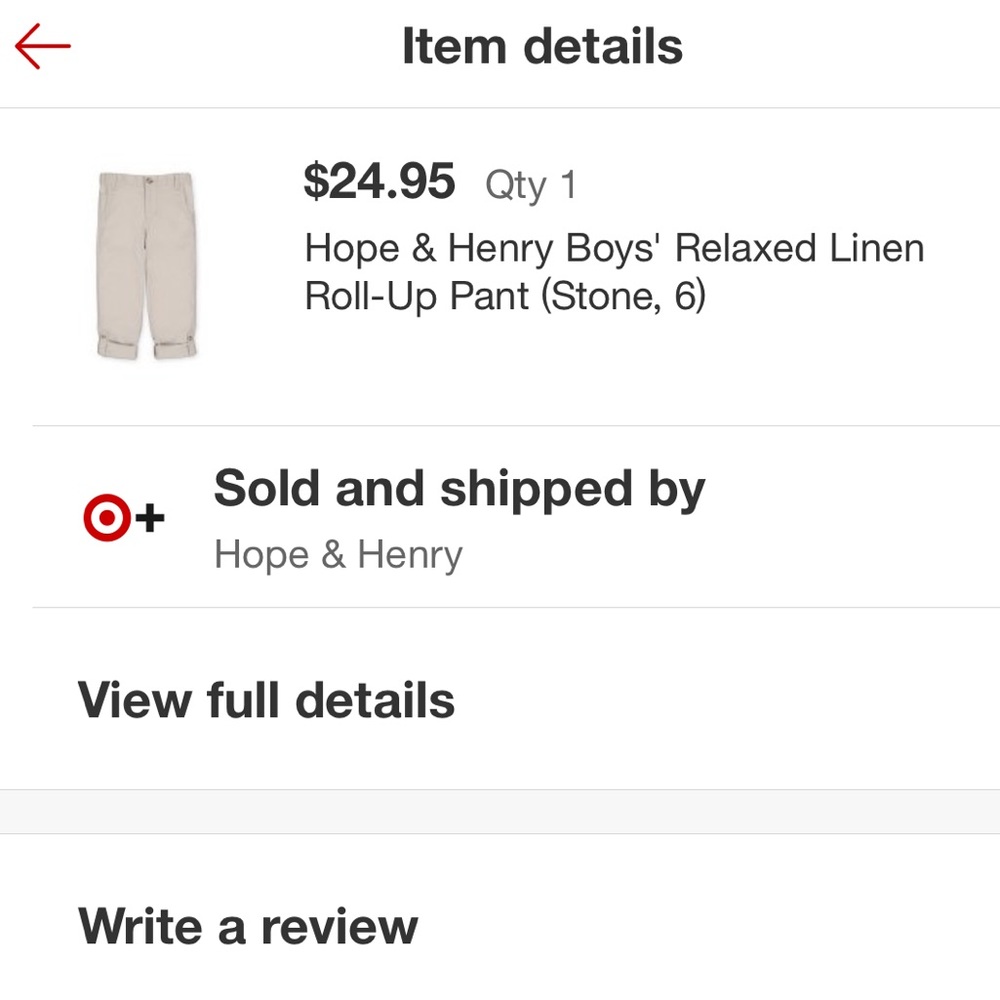 Hope and Henry Relaxed linen pants size 6 - Picture 3 of 4